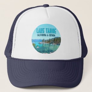 Lake Tahoe California Nevada Vintage Trucker Pet