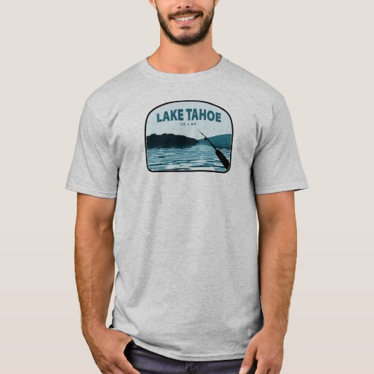 Lake Tahoe California Nevada Vissen Rod T-shirt (Voorkant)