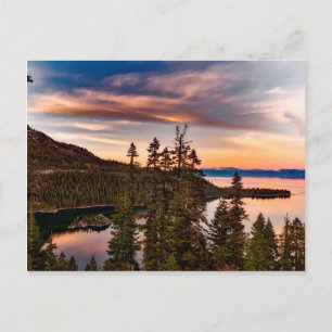 Lake Tahoe California op Sunset  Briefkaart