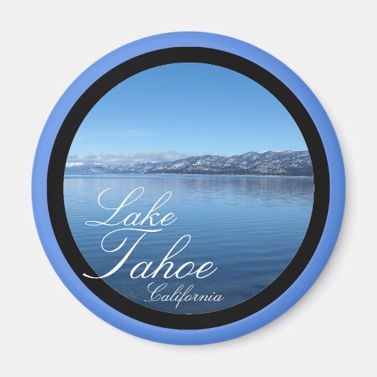 Lake Tahoe California schilderachtig cirkelmagneet Magneet (Voorkant)