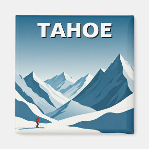 Lake Tahoe California Skiën Skier Reizen Magneet