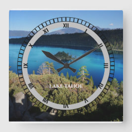 Lake Tahoe California Souvenir Aangepaste Kerstmis Vierkante Klok