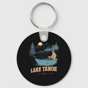 Lake Tahoe Californië Grappige Zomer Vissen Kamper Sleutelhanger