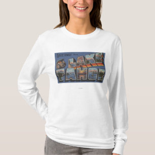 Lake Tahoe, Californië - Grote Letter-scènes T-shirt