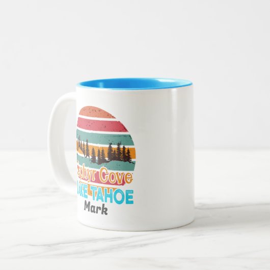 Lake Tahoe Cities Two-Tone Coffee Mok (Voorkant links)