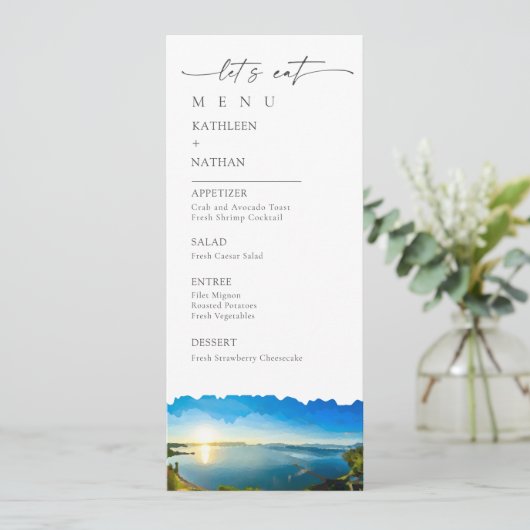 Lake Tahoe Destination Wedding Menu (Staand voorkant)