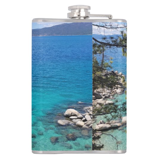 Lake Tahoe helder water Heupfles (Achterkant)