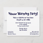 Lake Tahoe House Warming Party Kaart (Achterkant)