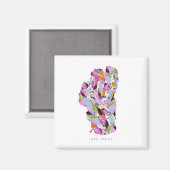 Lake Tahoe minimalist Silhouette Map Magnet Magneet (Voorkant / Achterkant)