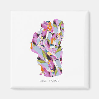 Lake Tahoe minimalist Silhouette Map Magnet Magneet
