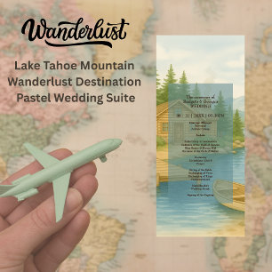 Lake Tahoe Mountain rustieke bruiloft receptie glo Programma