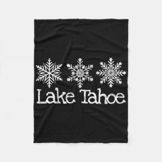 Lake Tahoe Mountain Ski Skiën Rustieke Sneeuwwitje Fleece Deken