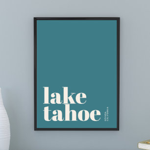 Lake Tahoe Nevada California modern stad Poster