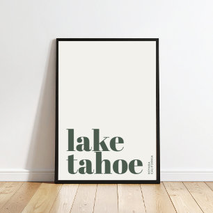 Lake Tahoe Nevada California modern stad Poster
