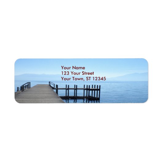 Lake Tahoe Pier Etiket (Voorkant)