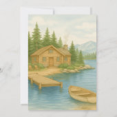 Lake Tahoe rustieke berg bestemming bruiloft Kaart (Achterkant)