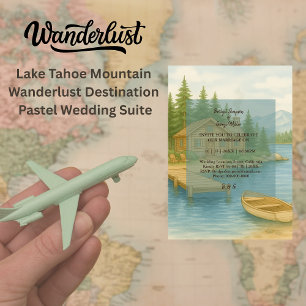 Lake Tahoe rustieke berg bestemming bruiloft Kaart