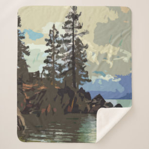 Lake Tahoe Sherpa Blanket Sherpa Deken