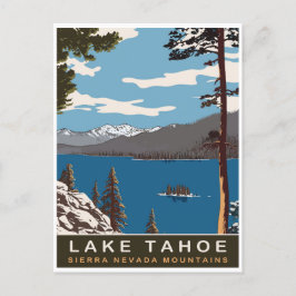 Lake Tahoe, Sierra Nevada gebergte, reizen Briefkaart