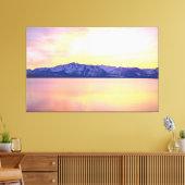 Lake Tahoe Sunset Wall Art, 60x38 Large Canvas (Insitu (Woonkamer))