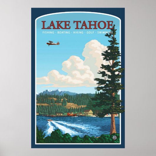 Lake Tahoe Travel Poster (Voorkant)