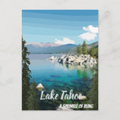 Lake Tahoe Une arrosage Carte postale California & (Devant)