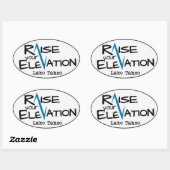 Lake Tahoe - Verhoog uw hoogte ovale Sticker (Vel)