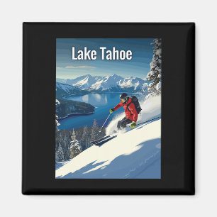 Lake Tahoe Winter Ski-avontuur  Magneet