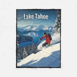 Lake Tahoe Winter Skivakantie Fleece Deken