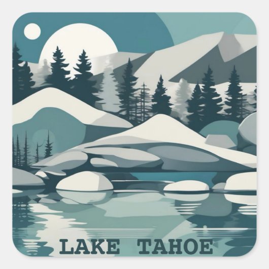 Lake Tahoe zomer of winter Sticker (Voorkant)