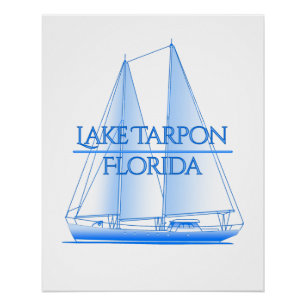 Lake Tarpon Coastal Nautical Sailing Sailor Perfect Poster