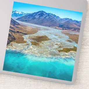 Lake Tekapo en Southern Alps, Nieuw-Zeeland Sticker