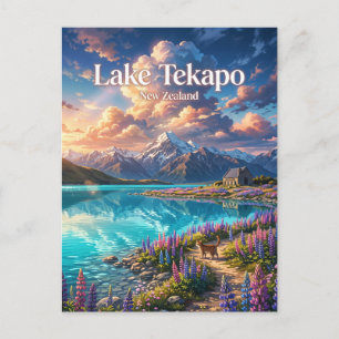 Lake Tekapo Nieuw-Zeeland Briefkaart