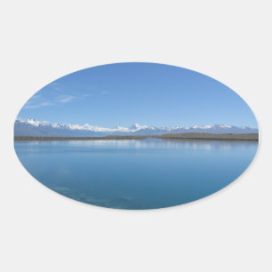 Lake Tekapo, Nieuw-Zeeland Ovale Sticker