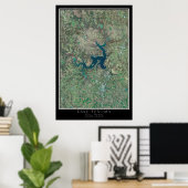 Lake Texoma Texas - Oklahoma Satellite Poster Map (Thuiskantoor)