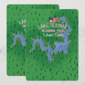 Lake Texoma USA-kaart. (Voorkant / Achterkant)