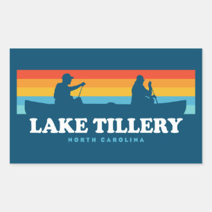 Lake Tillery North Carolina Canoe Rechthoekige Sticker