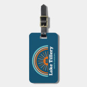 Lake Tillery North Carolina Rainbow Bagagelabel (Voorkant verticaal)