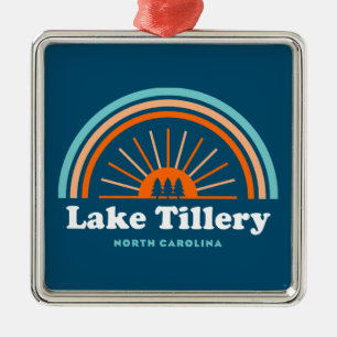Lake Tillery North Carolina Rainbow Metalen Ornament