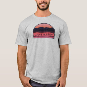 Lake Tillery North Carolina Red Sunrise T-shirt