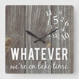 Lake Time Clock Vierkante Klok