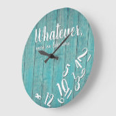 Lake Time Rustic Wood Funny Retirement Lake Home Grote Klok (Hoek)