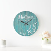 Lake Time Rustic Wood Funny Retirement Lake Home Grote Klok (Huis)