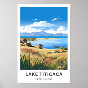 Lake Titicaca Zuid-Amerika Reisprint Poster