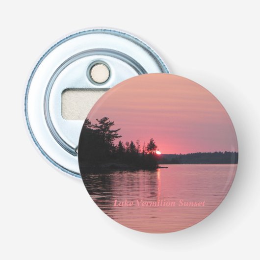 Lake Vermilion Sunset Button Flesopener (Voorkant)