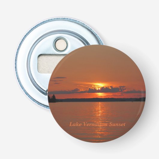 Lake Vermilion Sunset Button Flesopener (Voorkant)