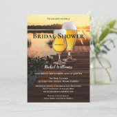 Lake View Sunset Beer Bridal Showboat Invitation (Debout devant)