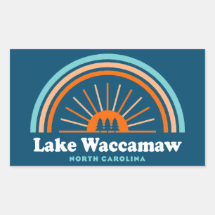 Lake Waccamaw North Carolina Rainbow Rechthoekige Sticker