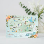 Lake Wales, FL | Carte Itinéraire De Mariage De De (Debout devant)