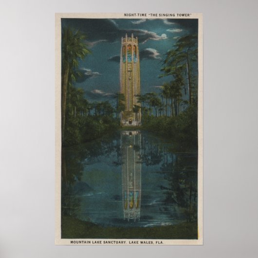 Lake Wales, FL - Uitzicht van Mt. Lake & Singing Poster (Voorkant)